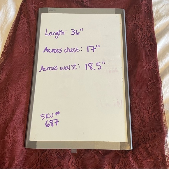 NWT Maurice’s burgundy dress with lace  overlay BEAUTIFUL! - Picture 11 of 11